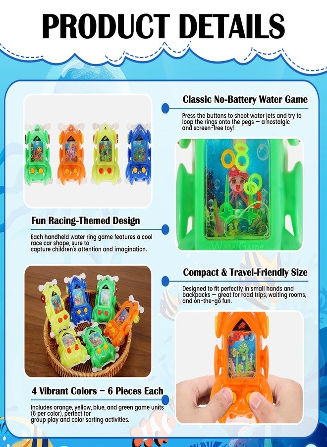 ROTEL 24 Pcs Water Ring Toss Handheld Games Race Car Party Favors Bulk Toys for Kids 3-5 4-8 8-12 Goodie Bags Stuffers Return Gifts for Kids Birthday Classroom Prize Box Rewards Party Supplies - Image 3